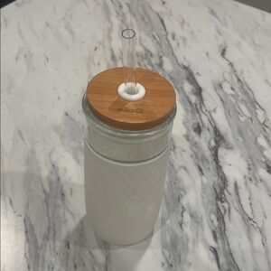 Ello Glass Tumbler with Bamboo Lid